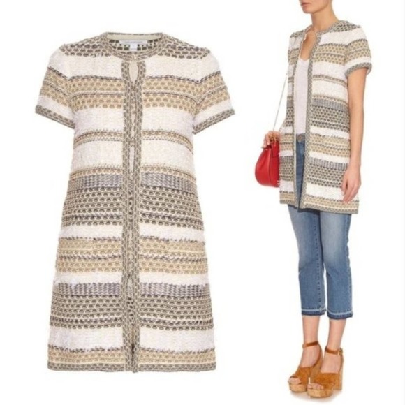 Diane Von Furstenberg Sweaters - Diane Von Furstenberg Womens M Arryn Midnight Multi Metallic Cardigan